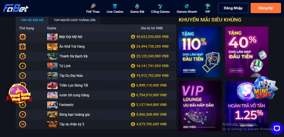 Trò chơi Live Casino trực tiếp với người chia bài